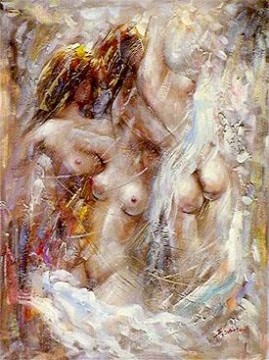 Impressionist Nude Painting - nd042eD impressionism female nude